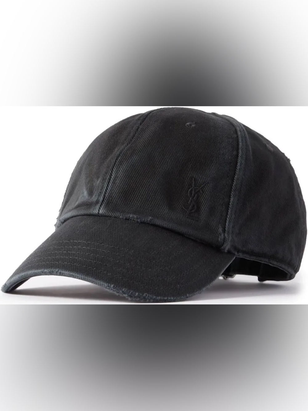 YSL Washed Denim Cassandre Hat 🧢 Size 57 NWT